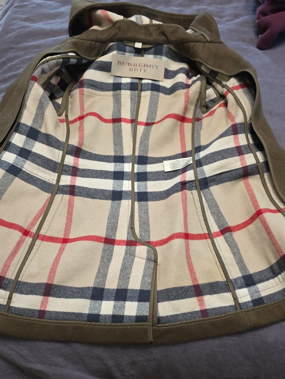 Burberry Brown Hooded Pea Coat - Picture 6 of 14